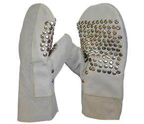 MAXISAFE GLOVES PLUMBERS STUDDED LEATHER LEFT HAND 